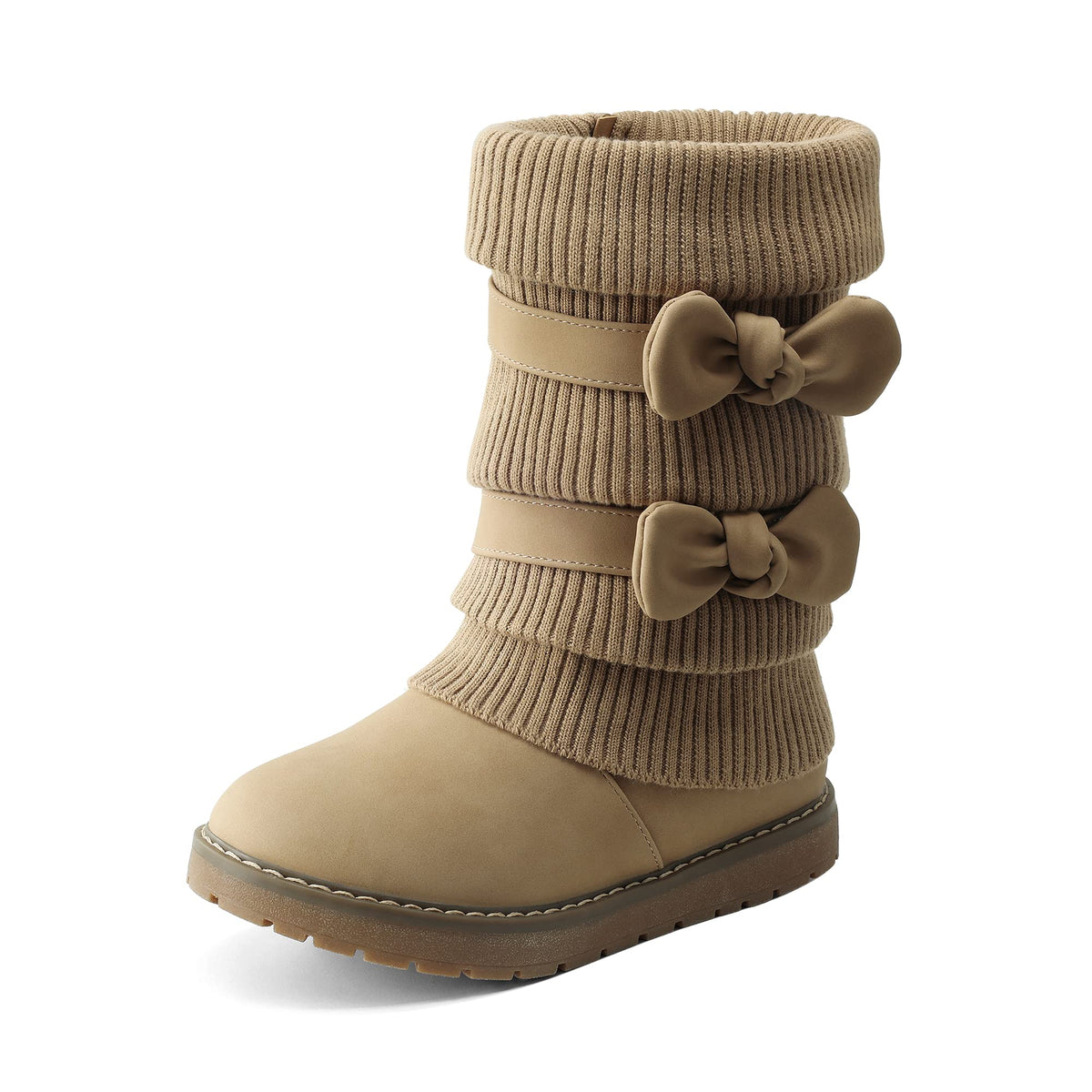 DREAM PAIRS Girls Winter Mid Calf Snow Boots