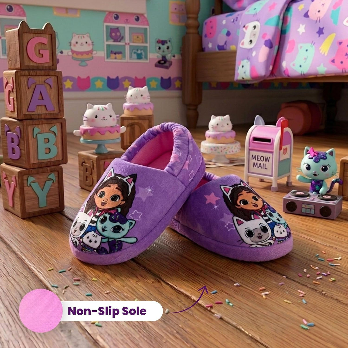 Gabby's Dollhouse slippers for Girls Gabbys Slipper Indoor Sandal