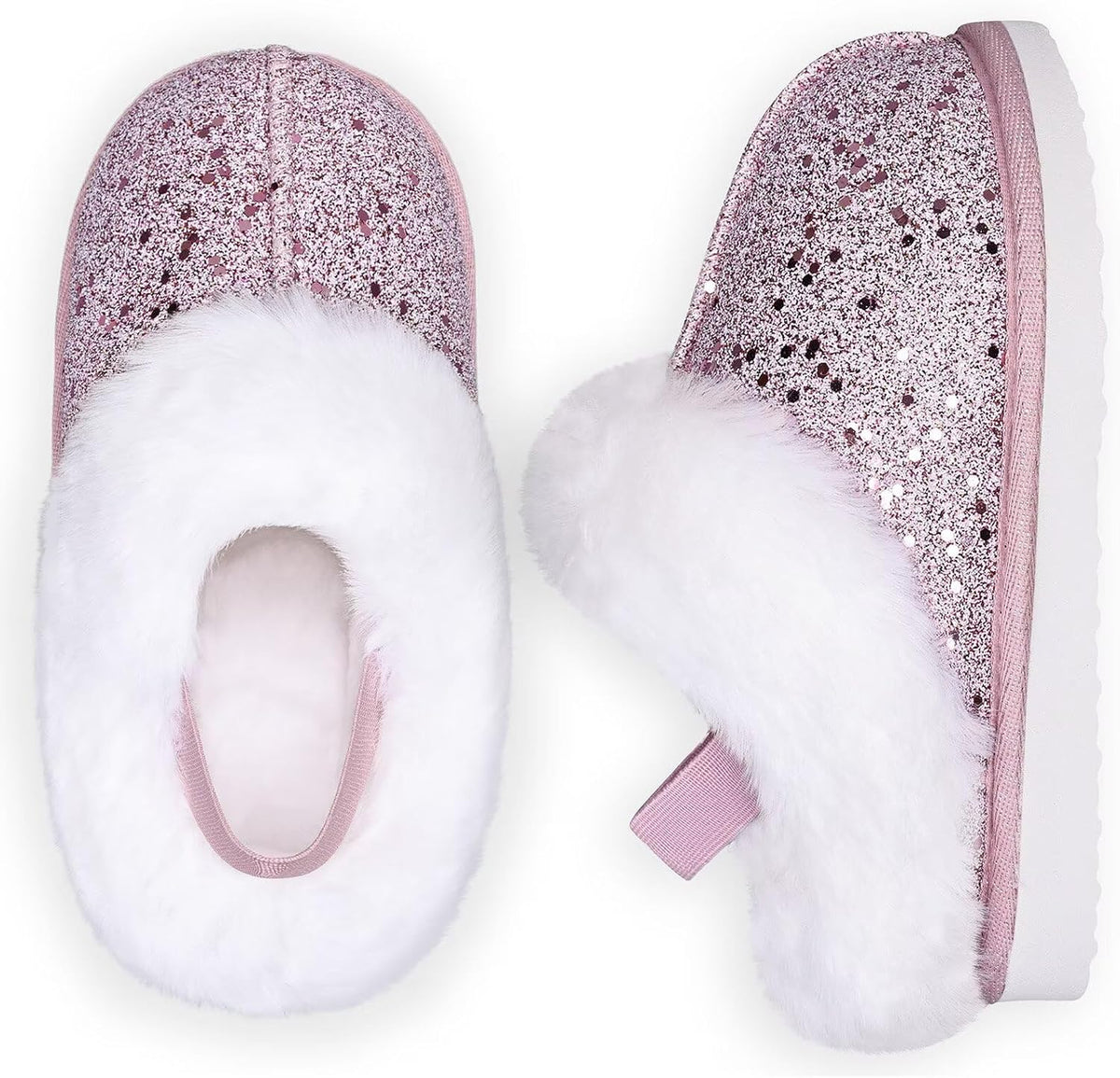 IceUnicorn Toddler Slippers with Backstrap Girls Boys Fuzzy House Shoes