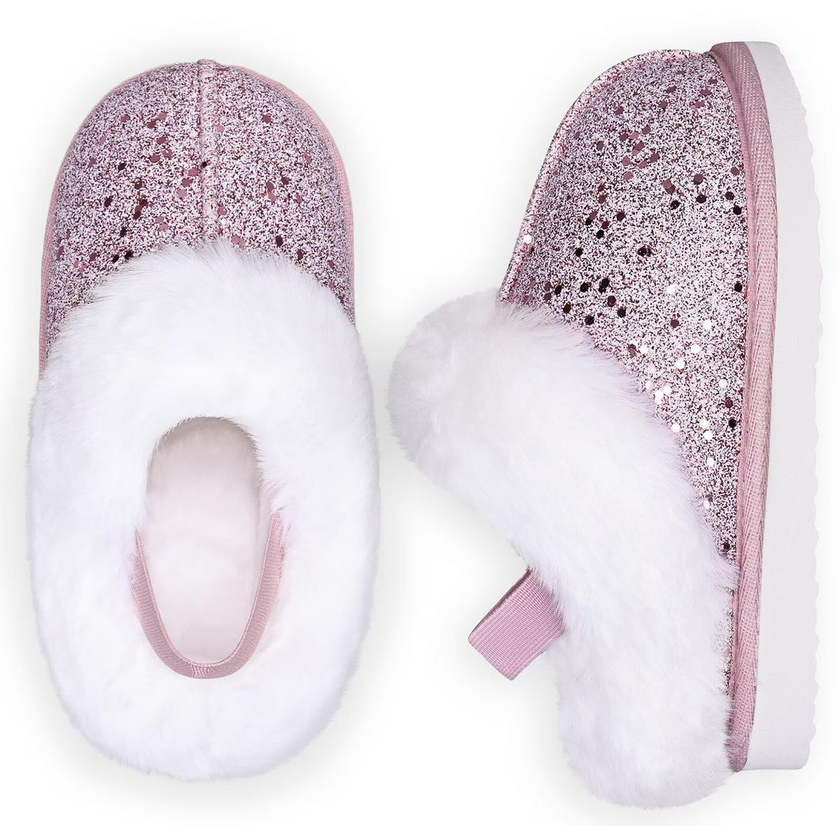 IceUnicorn Toddler Slippers with Backstrap Girls Boys Fuzzy House Shoes