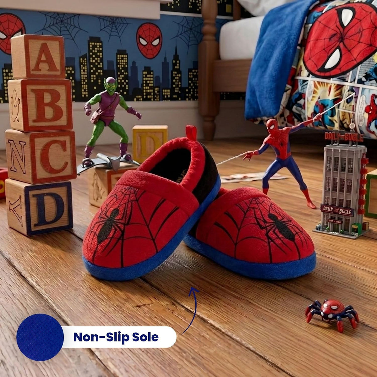 Marvel Spiderman Slipper Boots for Boys House Shoes Indoor