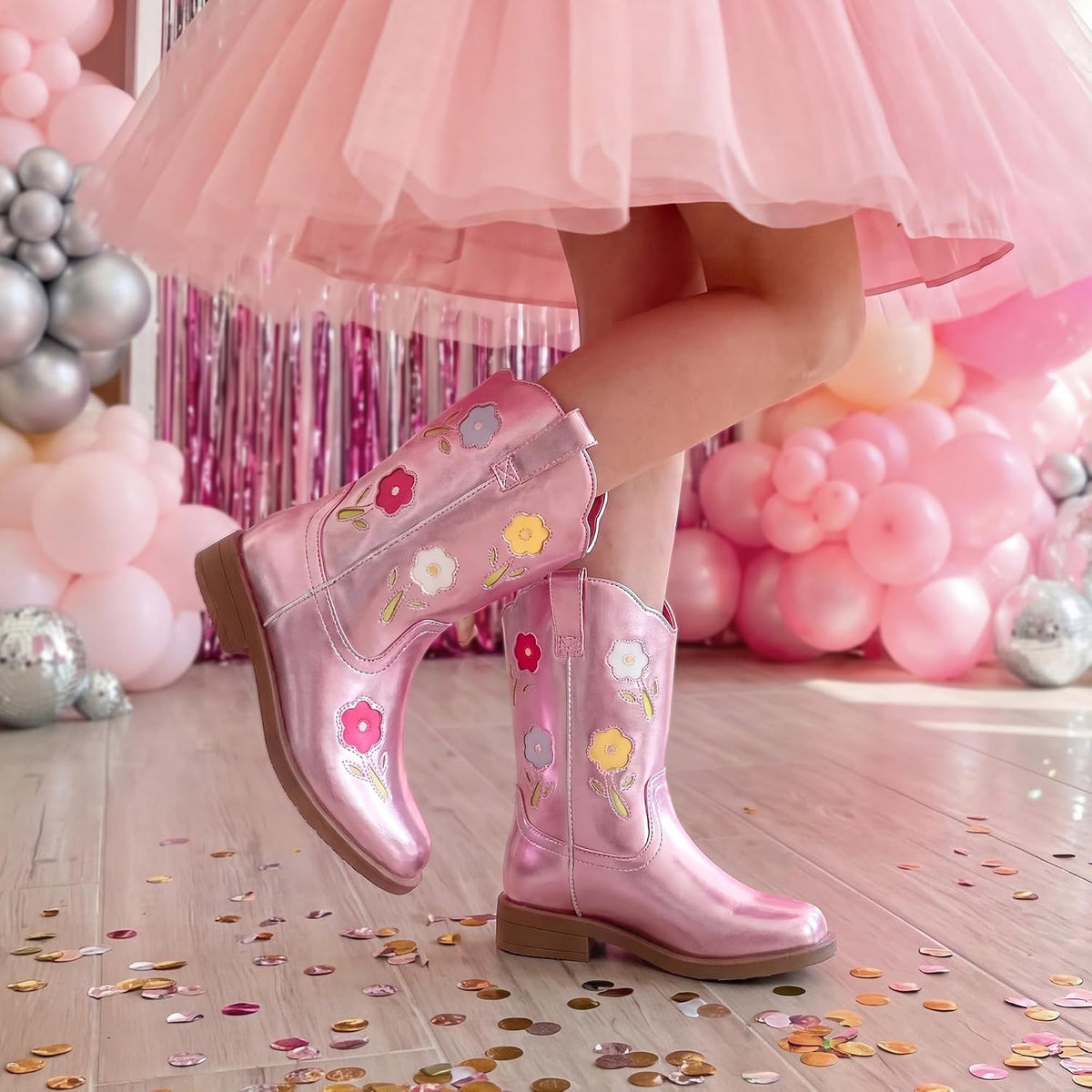 DREAM PAIRS Girls Cowboy Cowgirl Boots