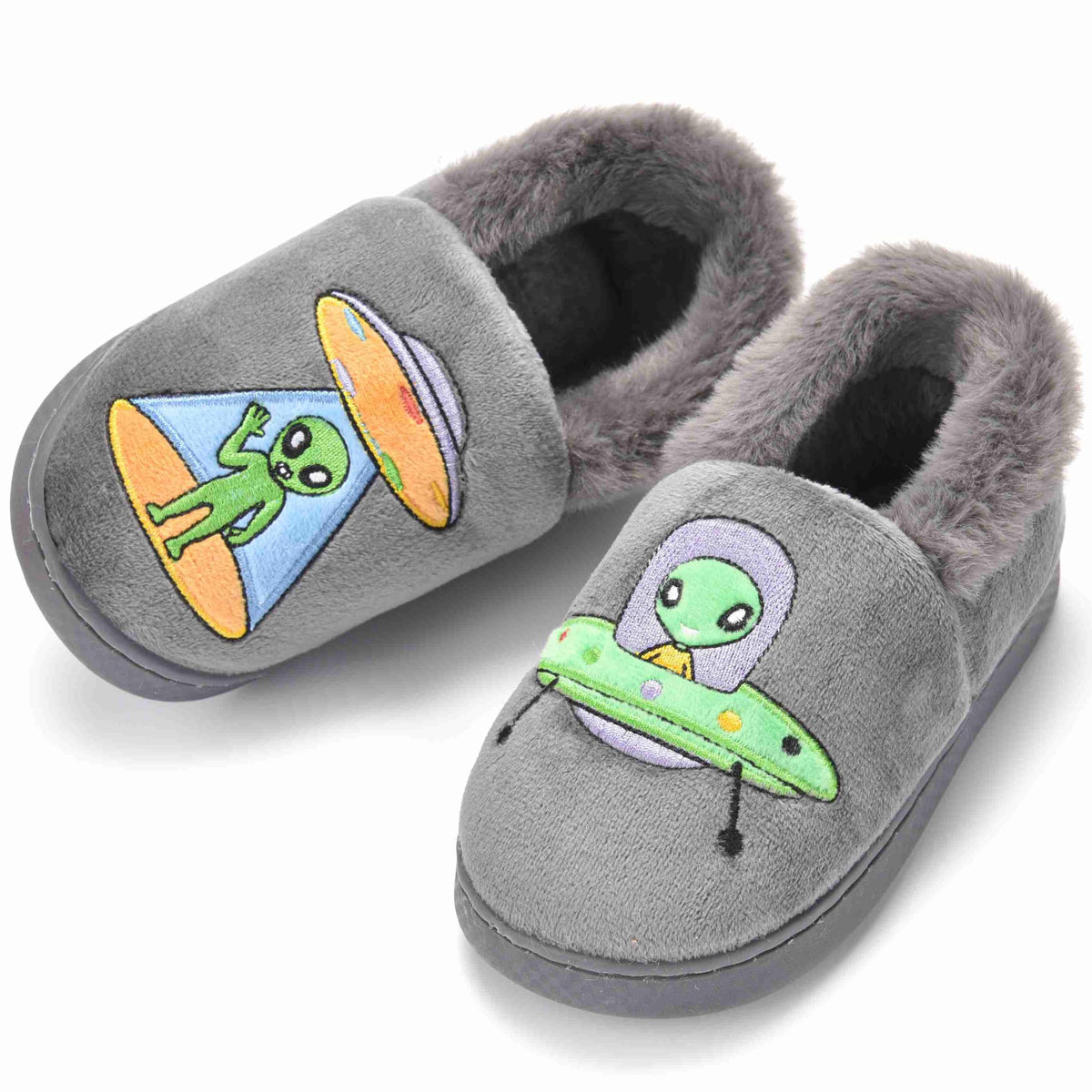 Ainikas Toddler Boys Girls Slippers Fluffy Little Kids House Slippers Warm Fur Cute Animal Home Slipper