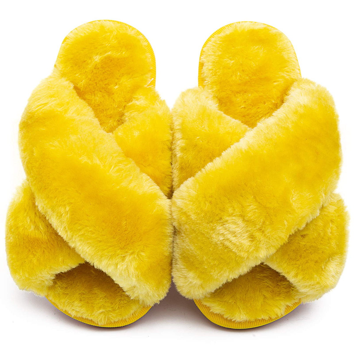 Girls Fluffy Slippers Kids Open Toe House Shoes Soft Plush Slides Sandals