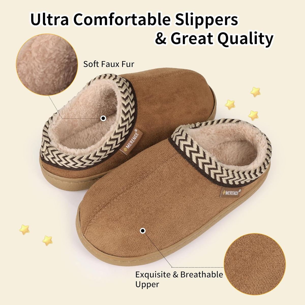 CIOR Boys Girls Slippers House Fuzzy Shoes Soft Slip-on Slippers Slides Indoor Outdoor