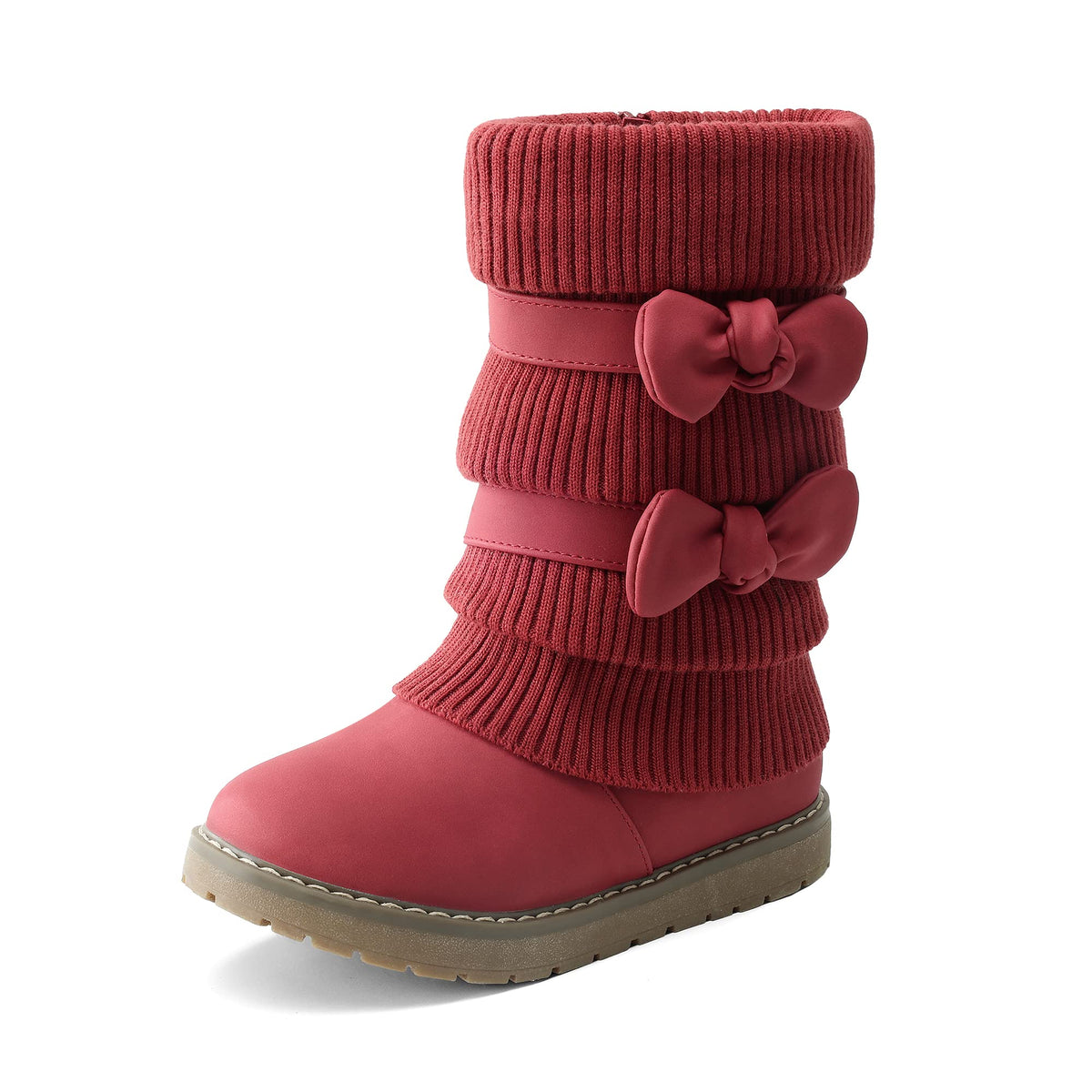 DREAM PAIRS Girls Winter Mid Calf Snow Boots