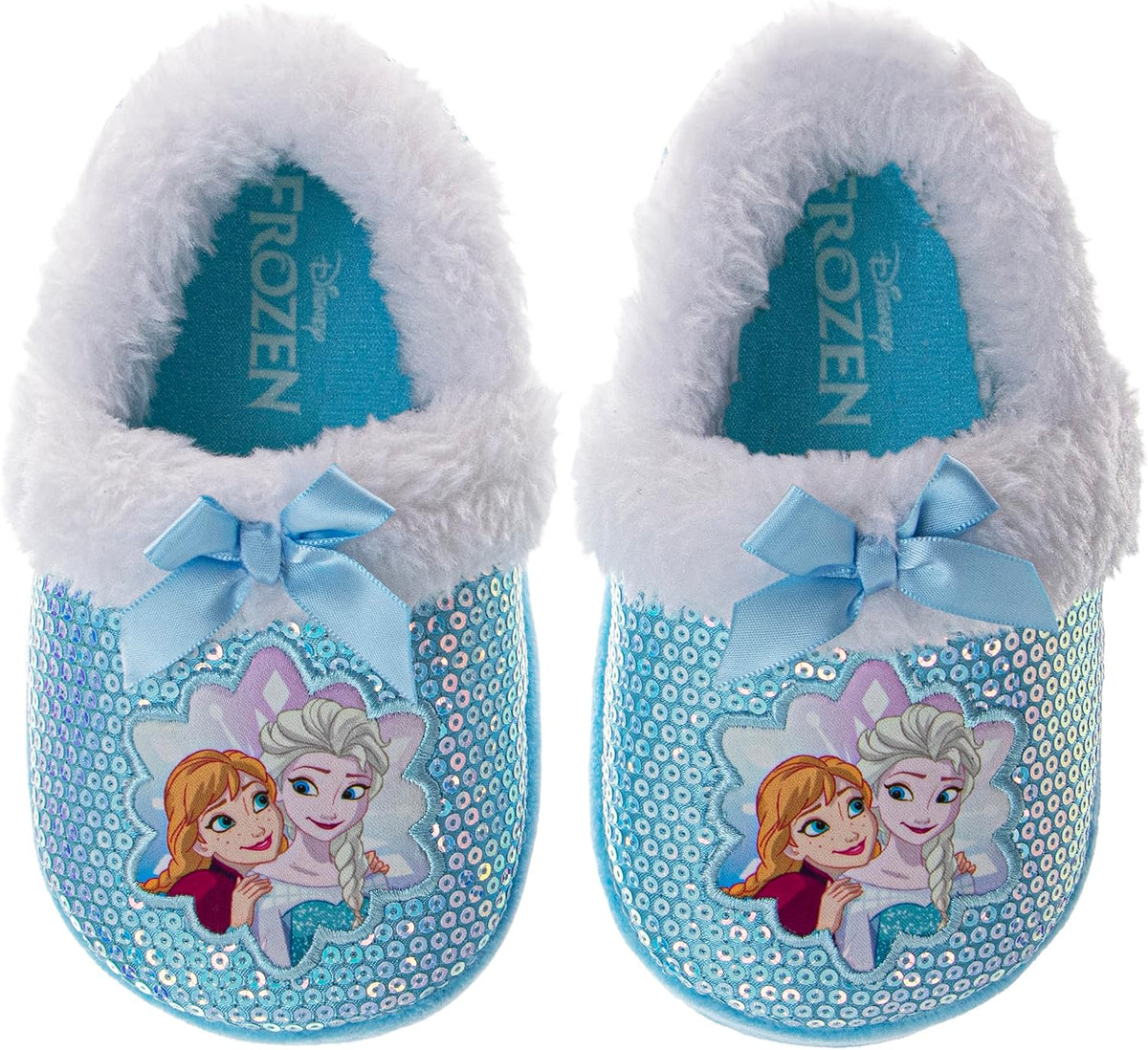 Disney Frozen Elsa Anna Girls Toddler Indoor Plush A-Line House Slippers