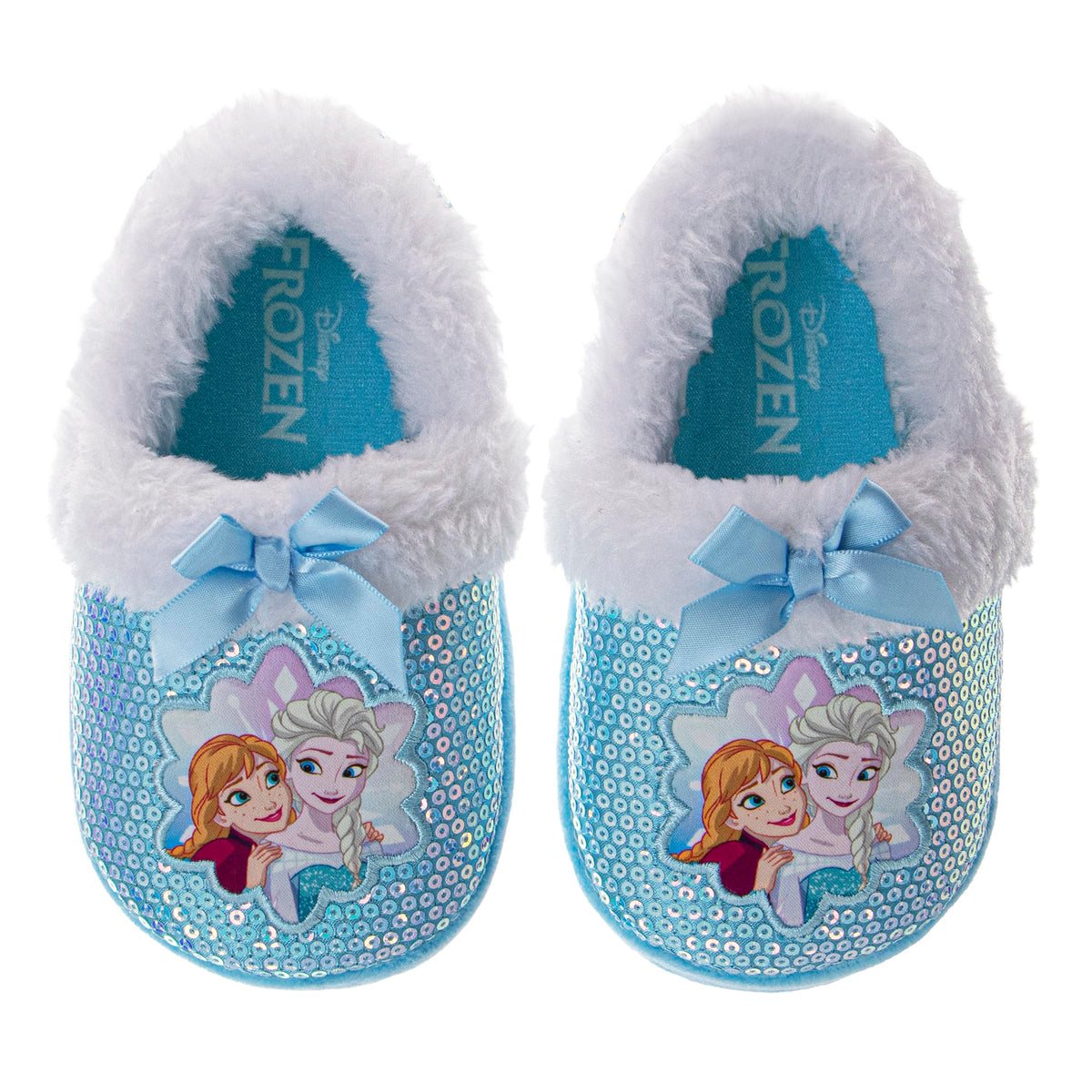 Disney Frozen Elsa Anna Girls Toddler Indoor Plush A-Line House Slippers