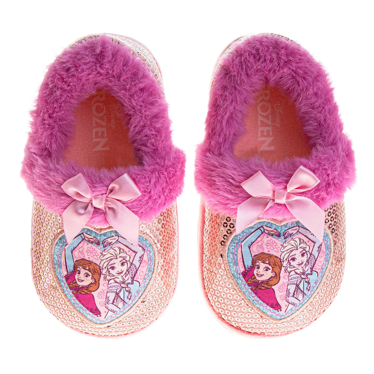 Disney Frozen Elsa Anna Girls Slippers Fluffy Warm Indoor House Slipper