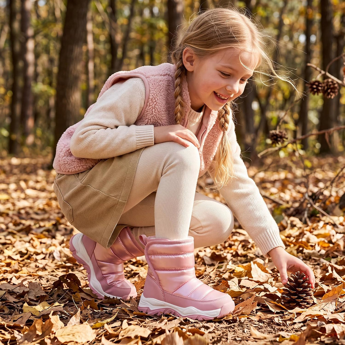 Stelle Toddler Snow Boots Girls Lightweight Warm Winter Shoes