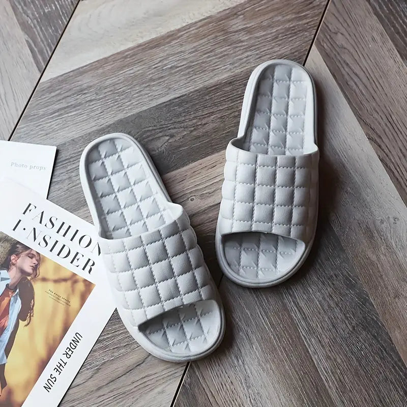 Family Simple Style Couple Non-Slip Soft Sole Slippers Couple Bathroom Slippers Girl Footwear