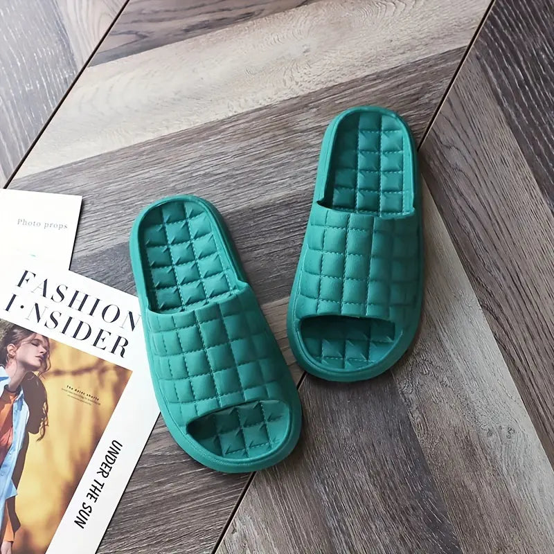 Family Simple Style Couple Non-Slip Soft Sole Slippers Couple Bathroom Slippers Girl Footwear
